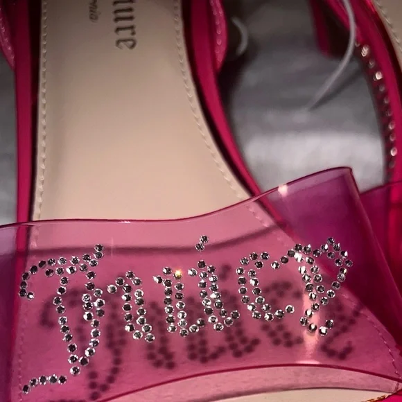 Y2K Juicy Couture Greysi Lucite Strap Dress Sandals - Picture 3 of 7